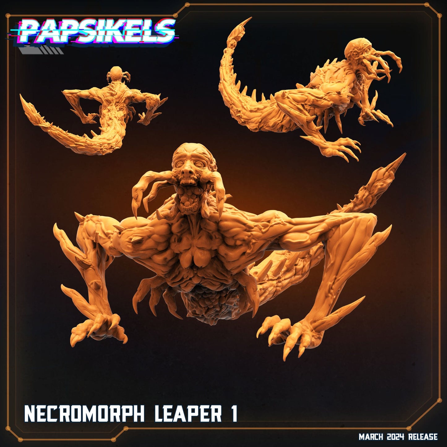 3D Printed Papsikels Necromorph Leapers MARCH 2025 SCIFI 28mm 32mm