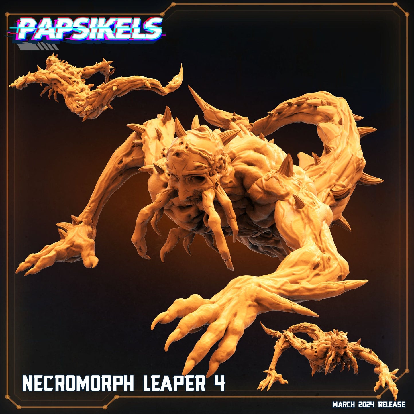 3D Printed Papsikels Necromorph Leapers MARCH 2025 SCIFI 28mm 32mm