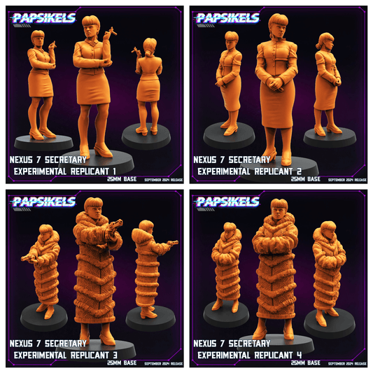 3D Printed Papsikels Nexus 7 Experimental Replicant Set SEPTEMBER 2024 CYBERPUNK 28mm 32mm