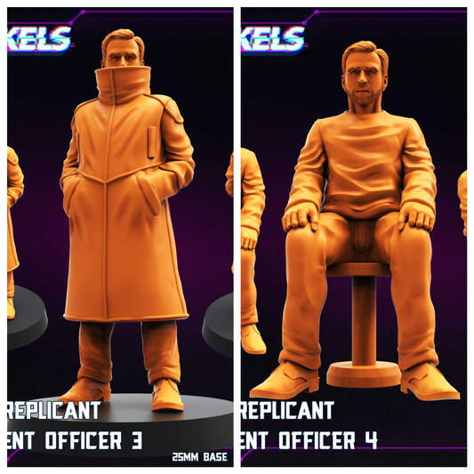 3D Printed Papsikels Nexus 9 Replicant Retirement Officer Nov 2024 Cyberpunk 28mm 32mm