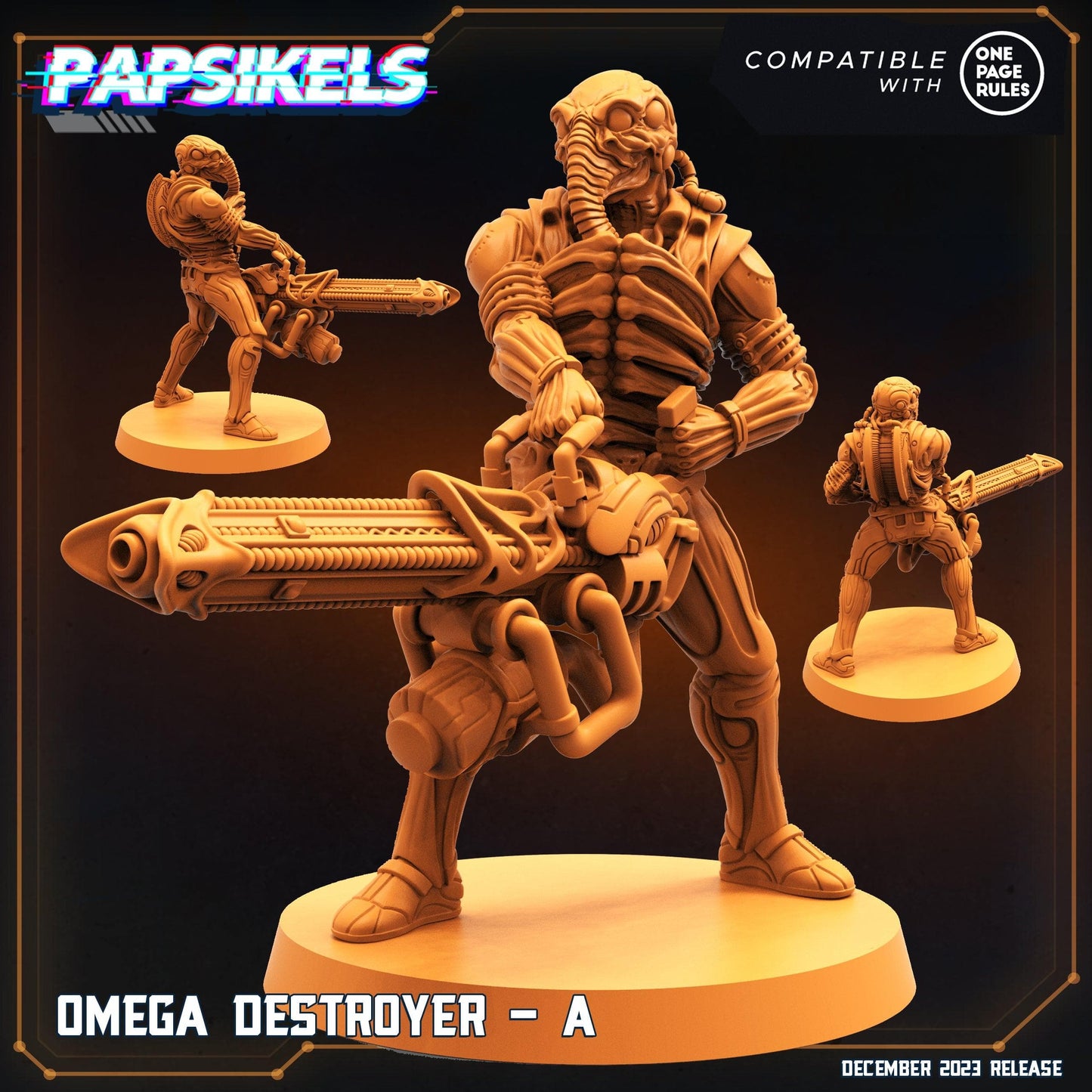 3D Printed Papsikels Omega Destroyers 28mm 32mm