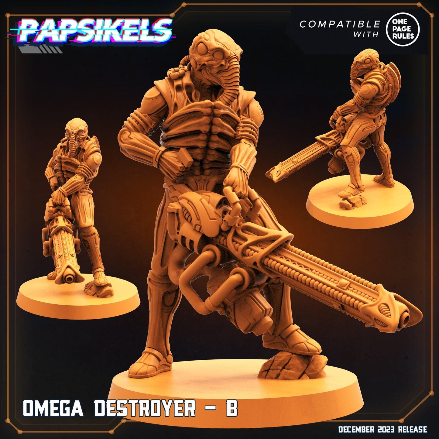 3D Printed Papsikels Omega Destroyers 28mm 32mm