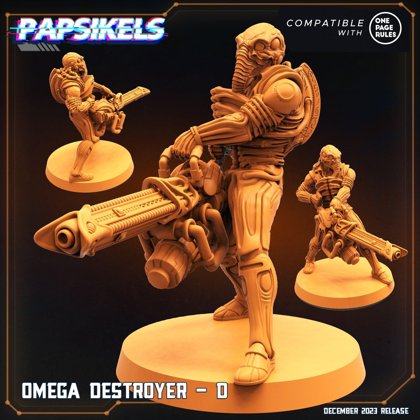 3D Printed Papsikels Omega Destroyers 28mm 32mm