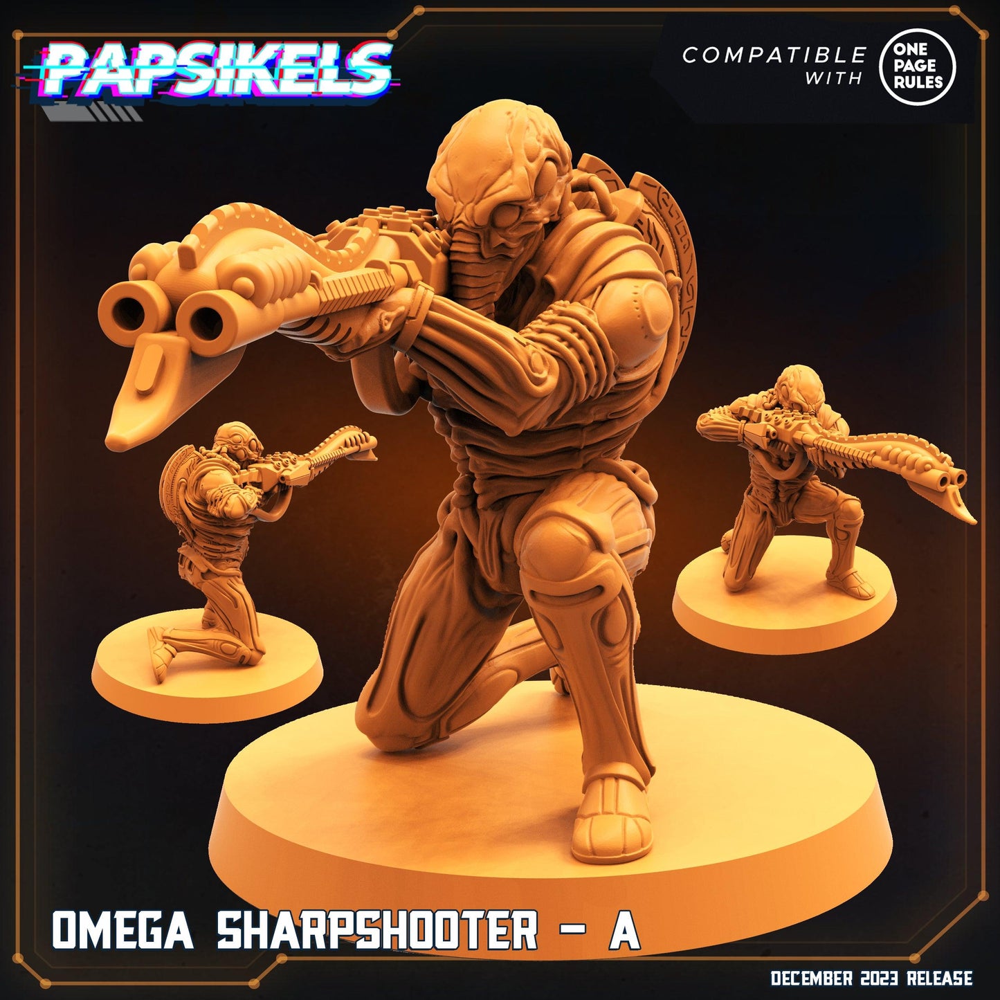 3D Printed Papsikels Omega Sharpshooters 28mm 32mm