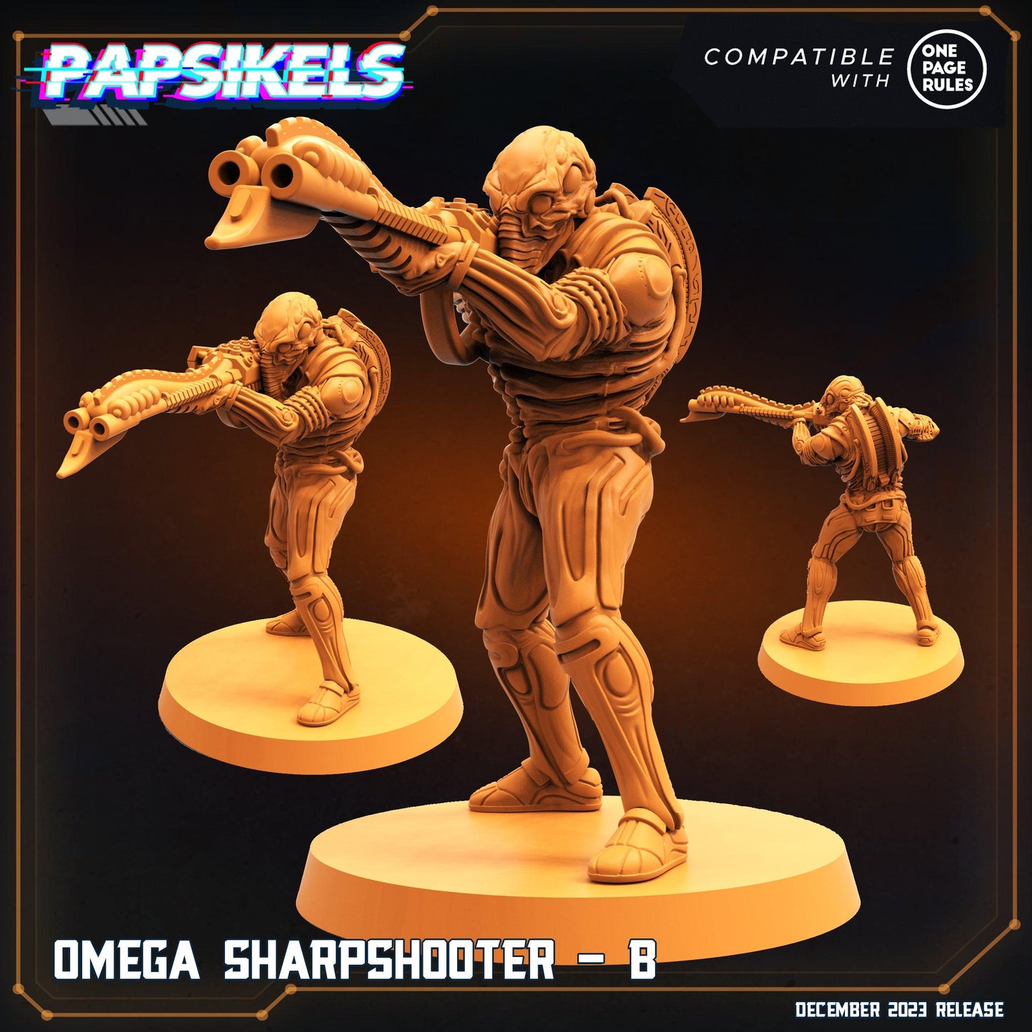 3D Printed Papsikels Omega Sharpshooters 28mm 32mm