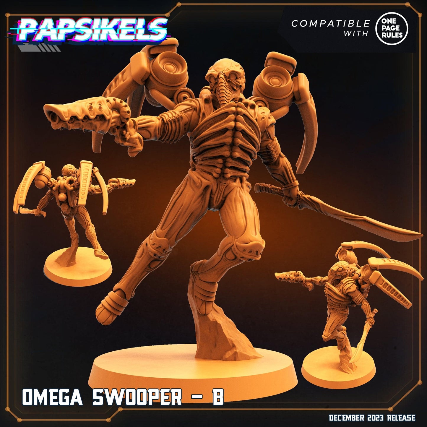3D Printed Papsikels Omega Swoopers 28mm 32mm