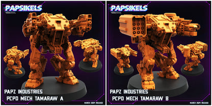3D Printed Papsikels Papz Industries Pcpd Mech Tamaraw Set 28mm 32mm
