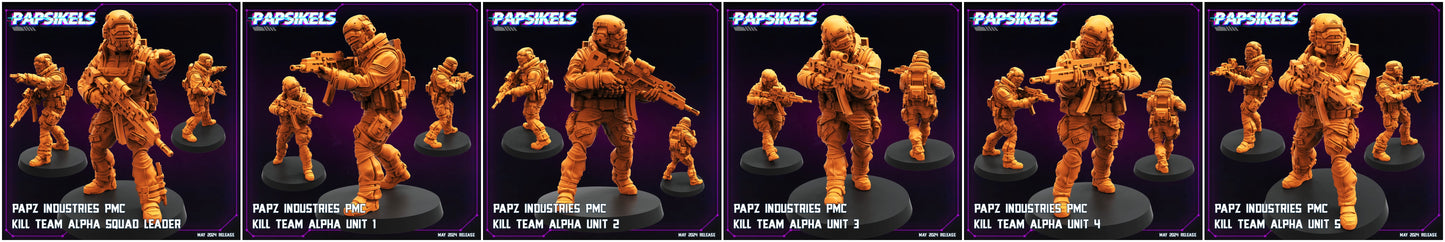3D Printed Papsikels Papz Industries Pmc Kill Team Set May 2024 Cyberpunk 28mm 32mm