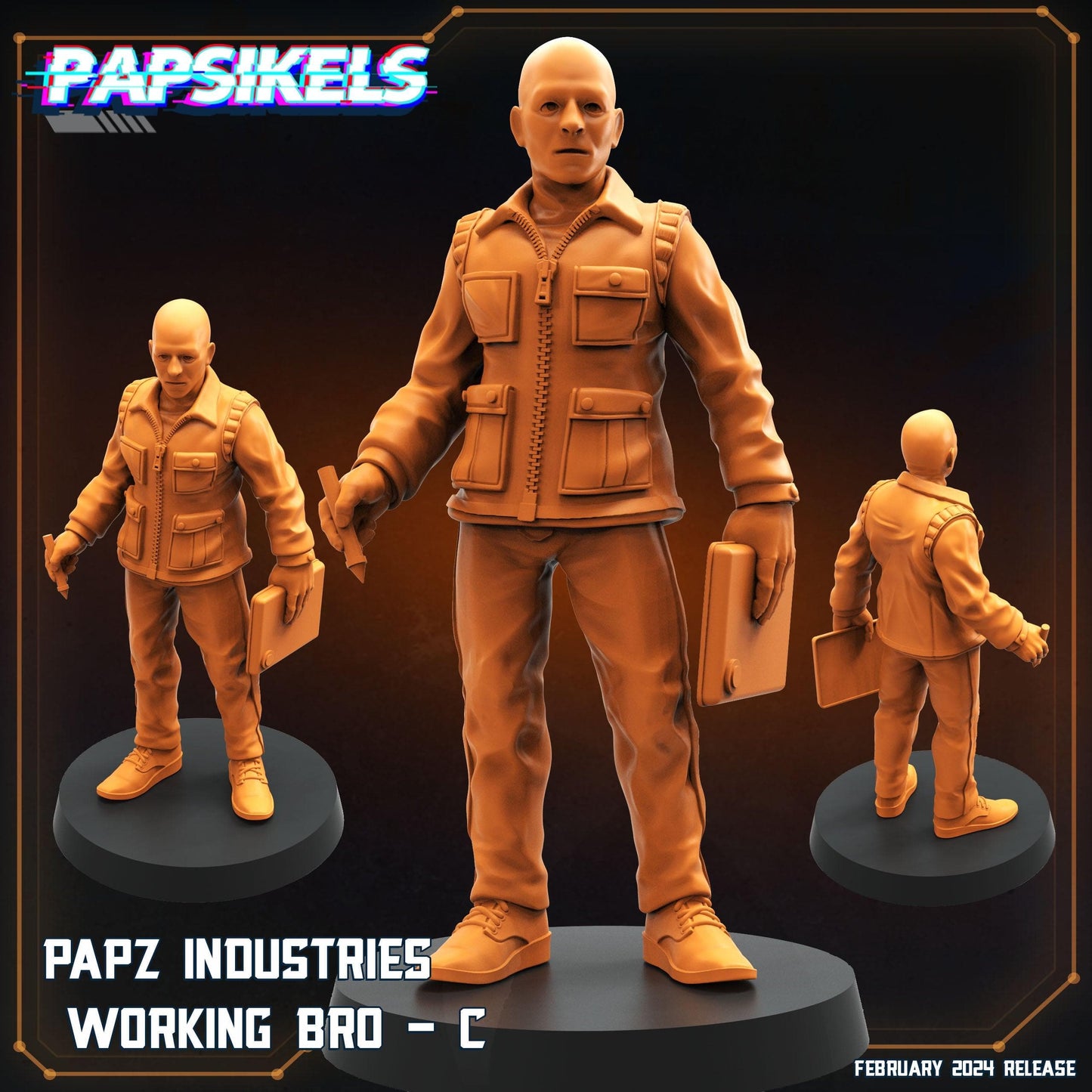 3D Printed Papsikels Papz Industries Working Bros Set 1 28mm 32mm