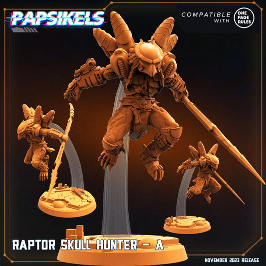 3D Printed Papsikels Raptor Skull Hunters Set Skull Hunters Army Bundle 2 28mm 32mm