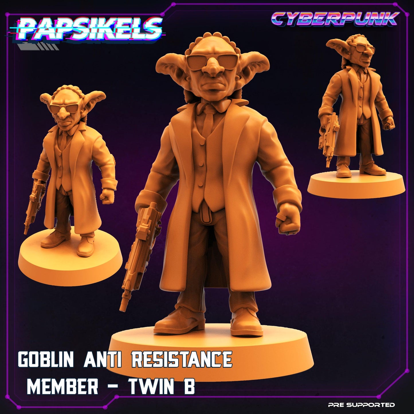 3D Printed Papsikels Sci-Fi Goblin Resistance 2 Set Virtua Corpo World  - 28mm 32mm