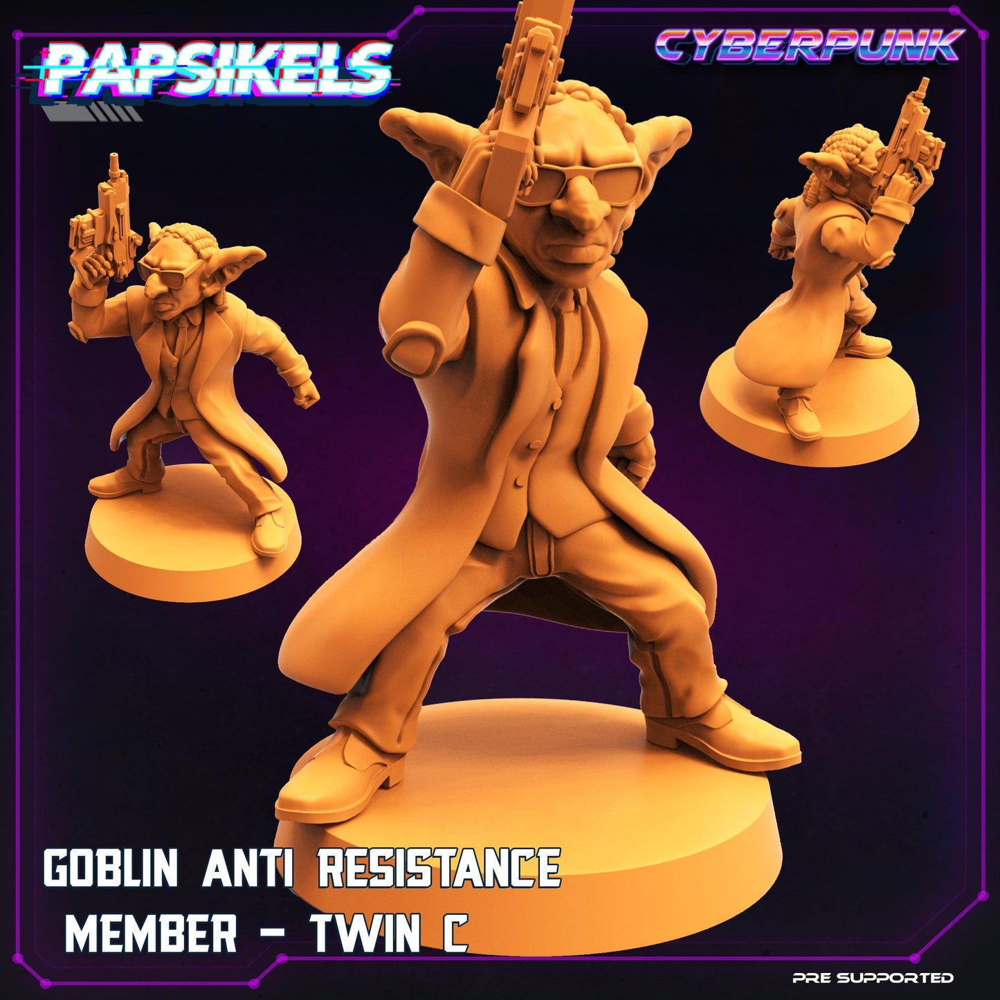 3D Printed Papsikels Sci-Fi Goblin Resistance 2 Set Virtua Corpo World  - 28mm 32mm