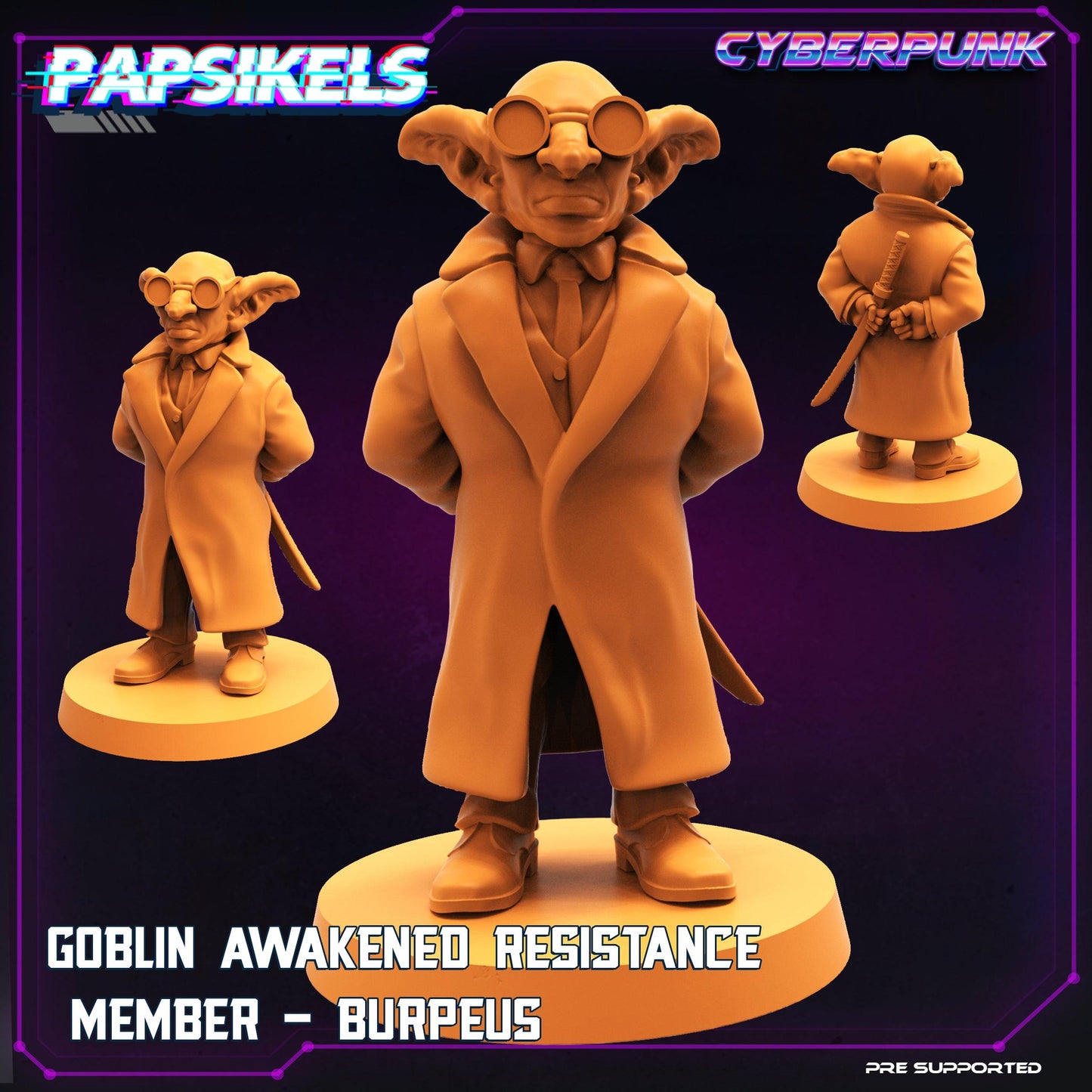 3D Printed Papsikels Sci-Fi Goblin Resistance 2 Set Virtua Corpo World  - 28mm 32mm