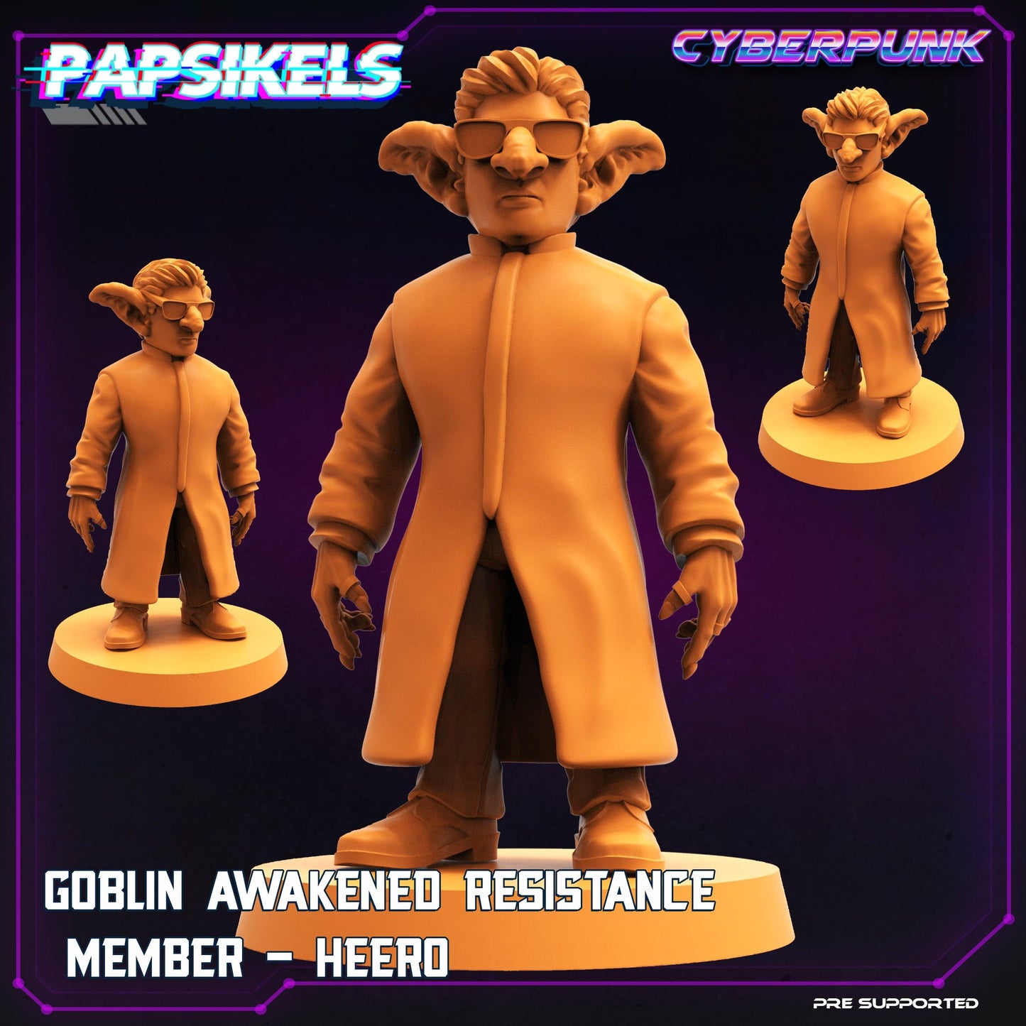 3D Printed Papsikels Sci-Fi Goblin Resistance 2 Set Virtua Corpo World  - 28mm 32mm