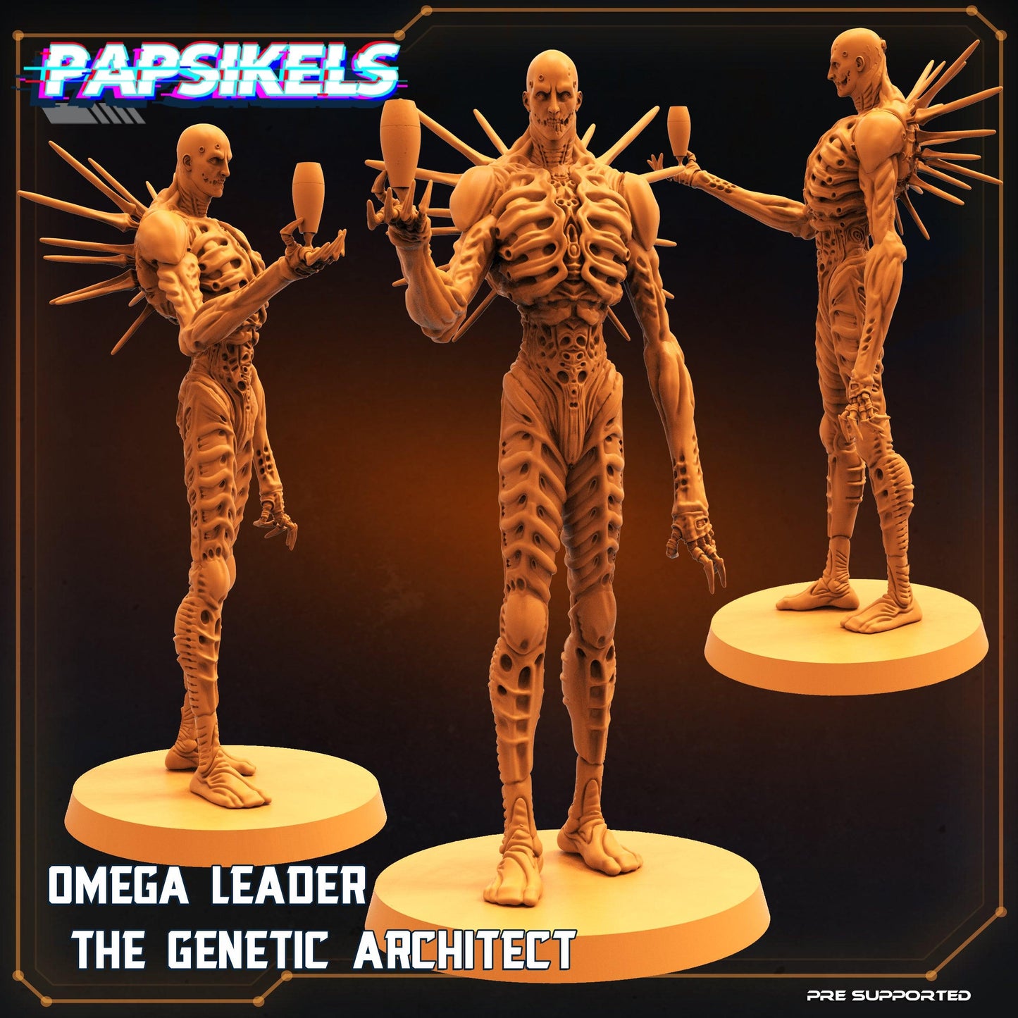 3D Printed Papsikels Sci-Fi Omega Leader The Genetic Architect - 28mm 32mm