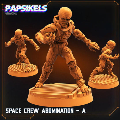 3D Printed Papsikels Sci-Fi Space Crew Abomination Set - 28mm 32mm