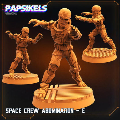 3D Printed Papsikels Sci-Fi Space Crew Abomination Set - 28mm 32mm