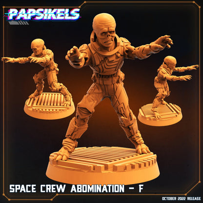 3D Printed Papsikels Sci-Fi Space Crew Abomination Set - 28mm 32mm