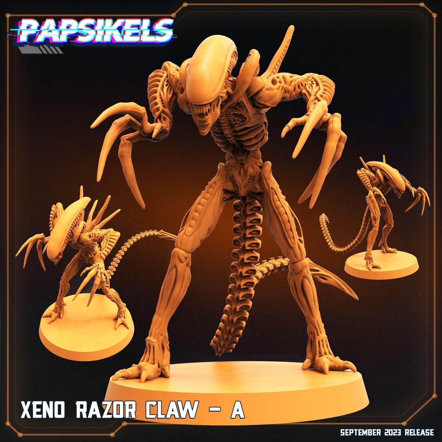 3D Printed Papsikels September 2023 - Aliens Vs Humans 6 Xeno Razor Claw Set 28mm 32mm