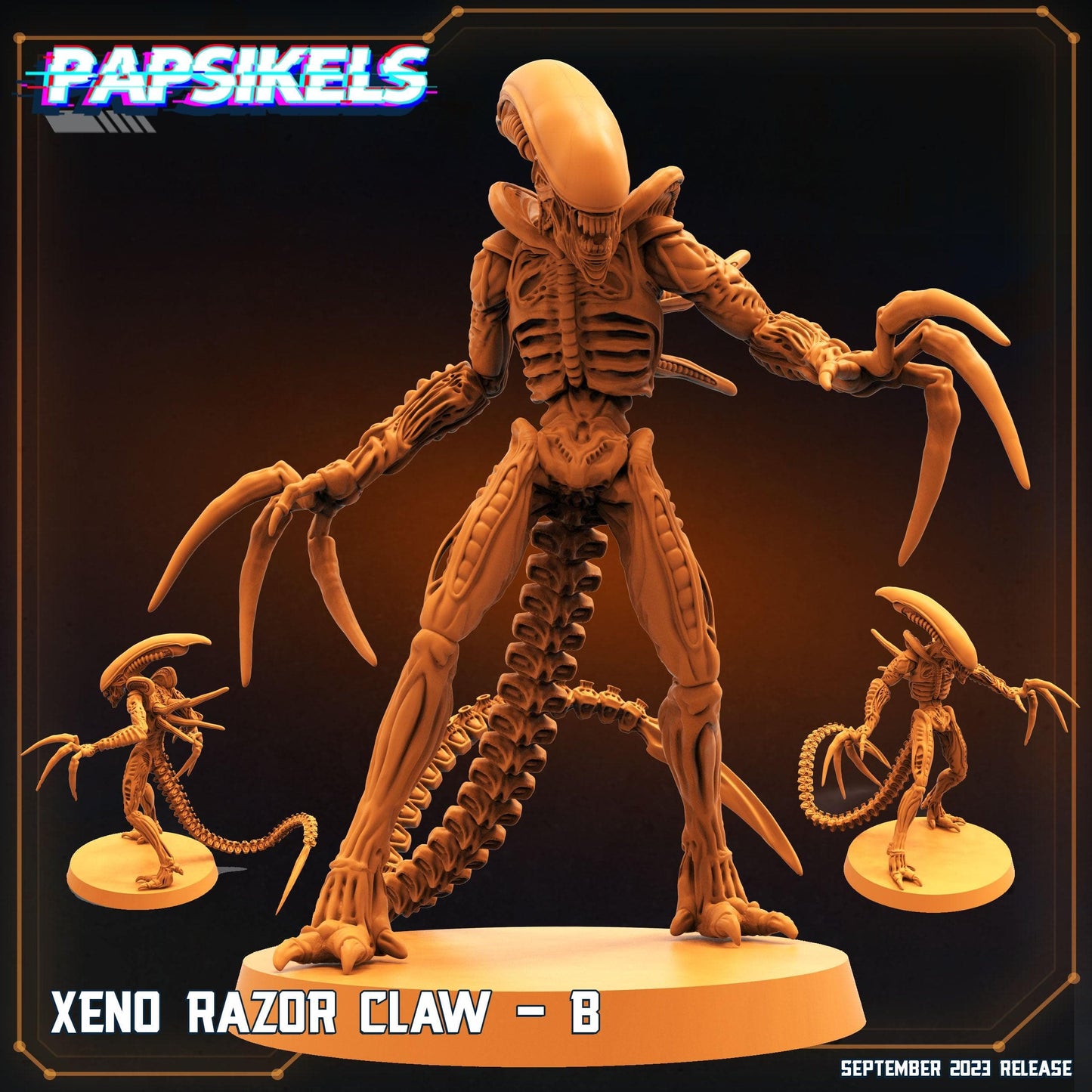 3D Printed Papsikels September 2023 - Aliens Vs Humans 6 Xeno Razor Claw Set 28mm 32mm