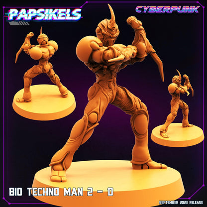 3D Printed Papsikels September 2023 Cyberpunk Bio Techno Man 1 Set 28mm 32mm
