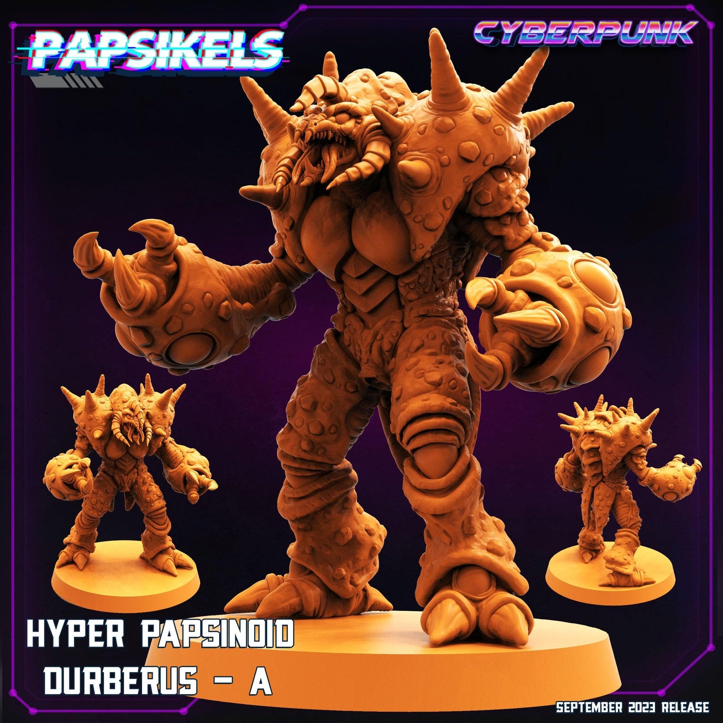 3D Printed Papsikels September 2023 Cyberpunk Hyper Papsinoid Durberus Set 2023 28mm 32mm