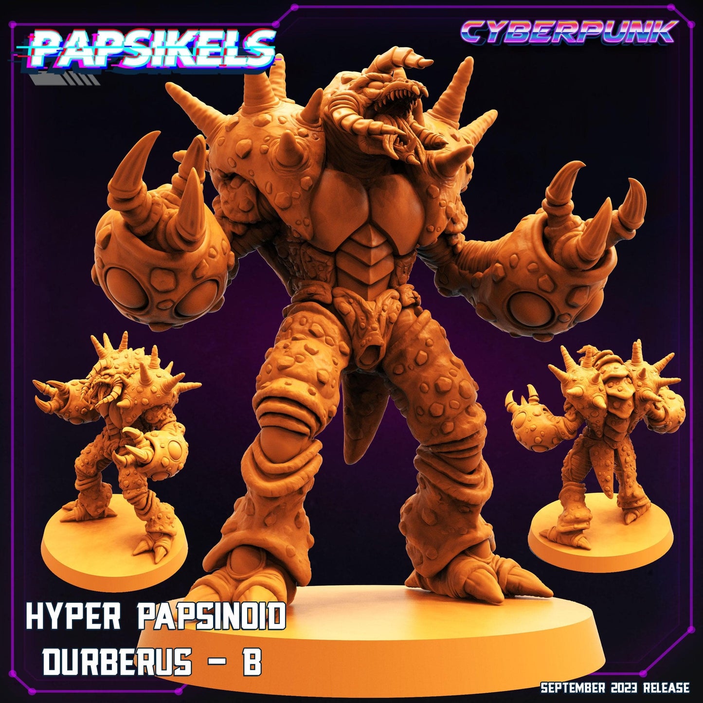 3D Printed Papsikels September 2023 Cyberpunk Hyper Papsinoid Durberus Set 2023 28mm 32mm