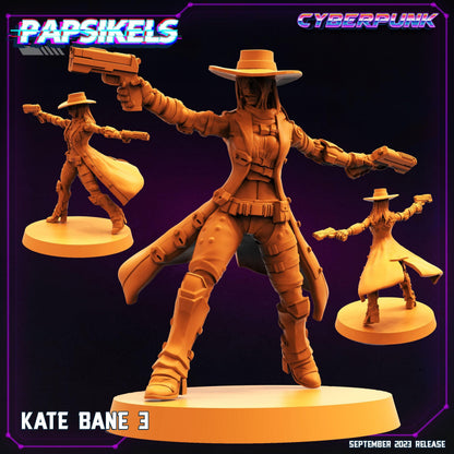 3D Printed Papsikels September 2023 Cyberpunk Kate Bane Set 28mm 32mm