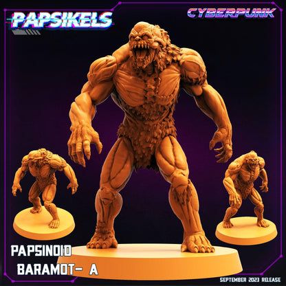 3D Printed Papsikels September 2023 Cyberpunk Papsinoid Baramot Set 28mm 32mm