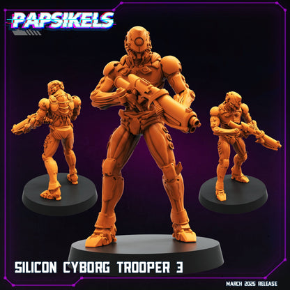 3D Printed Papsikels Silicon Cyborg Troopers MARCH 2025 CYBERPUNK 28mm 32mm