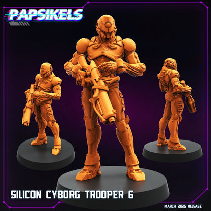 3D Printed Papsikels Silicon Cyborg Troopers MARCH 2025 CYBERPUNK 28mm 32mm
