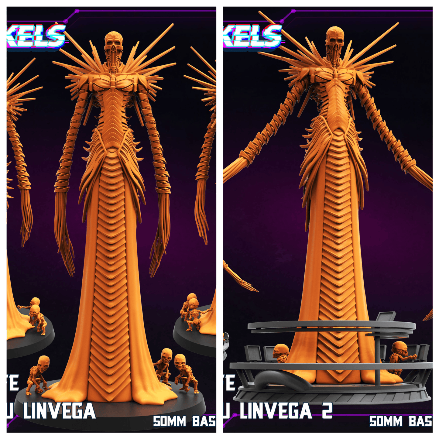 3D Printed Papsikels Silicon Life Davine Lu Linvega Set October 2024 Cyberpunk 28mm 32mm