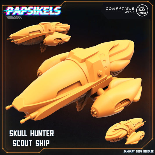 3D Printed Papsikels Skull Hunter Scout Ship 28mm 32mm
