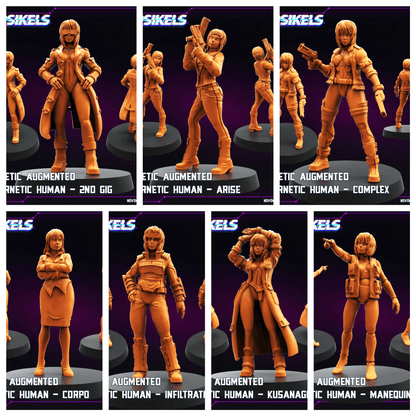 3D Printed Papsikels Synthetic Augmented Cybernetic Human Nov 2024 Cyberpunk 28mm 32mm