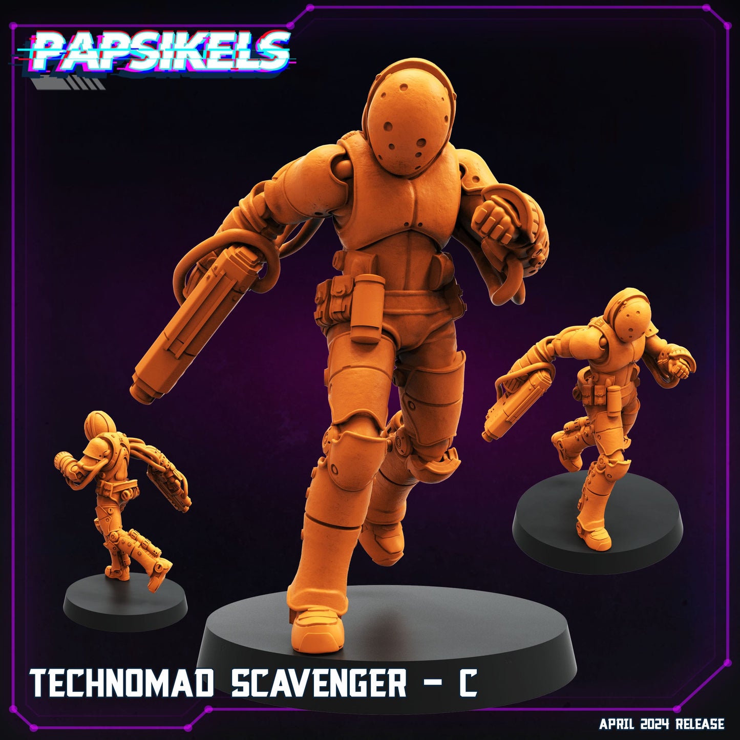 3D Printed Papsikels Technomad Scavenger Set 28mm 32mm