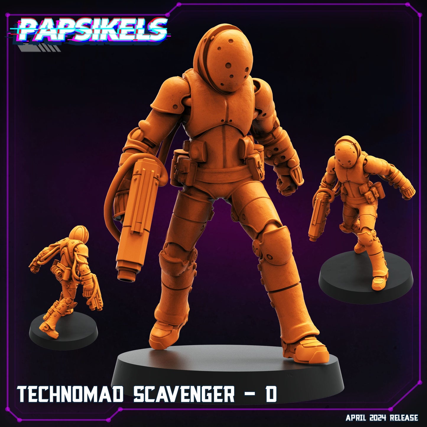 3D Printed Papsikels Technomad Scavenger Set 28mm 32mm