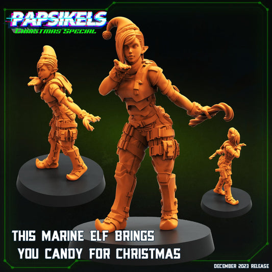3D Printed Papsikels This Marine Elf Brings You Candy For Christmas 28mm 32mm