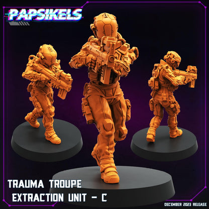 3D Printed Papsikels Trauma Troupe Extraction Unit Set January 2024 Cyberpunk 28mm 32mm