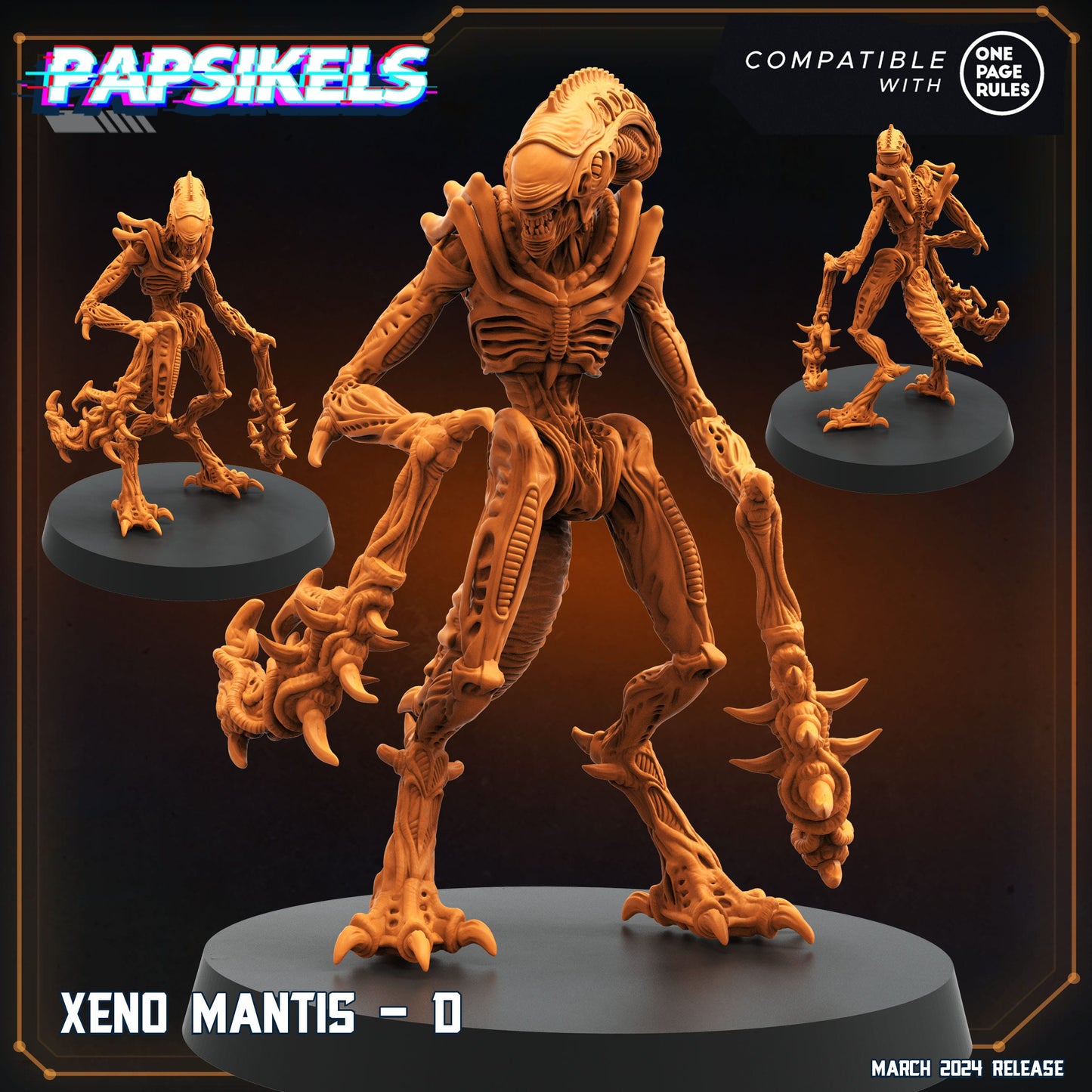3D Printed Papsikels Xeno Mantis Set 28mm 32mm