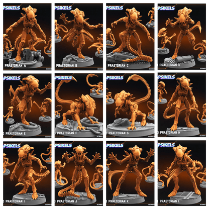 3D Printed Papsikels Xeno Praetorian Dec. 2024 SciFi 28mm 32mm