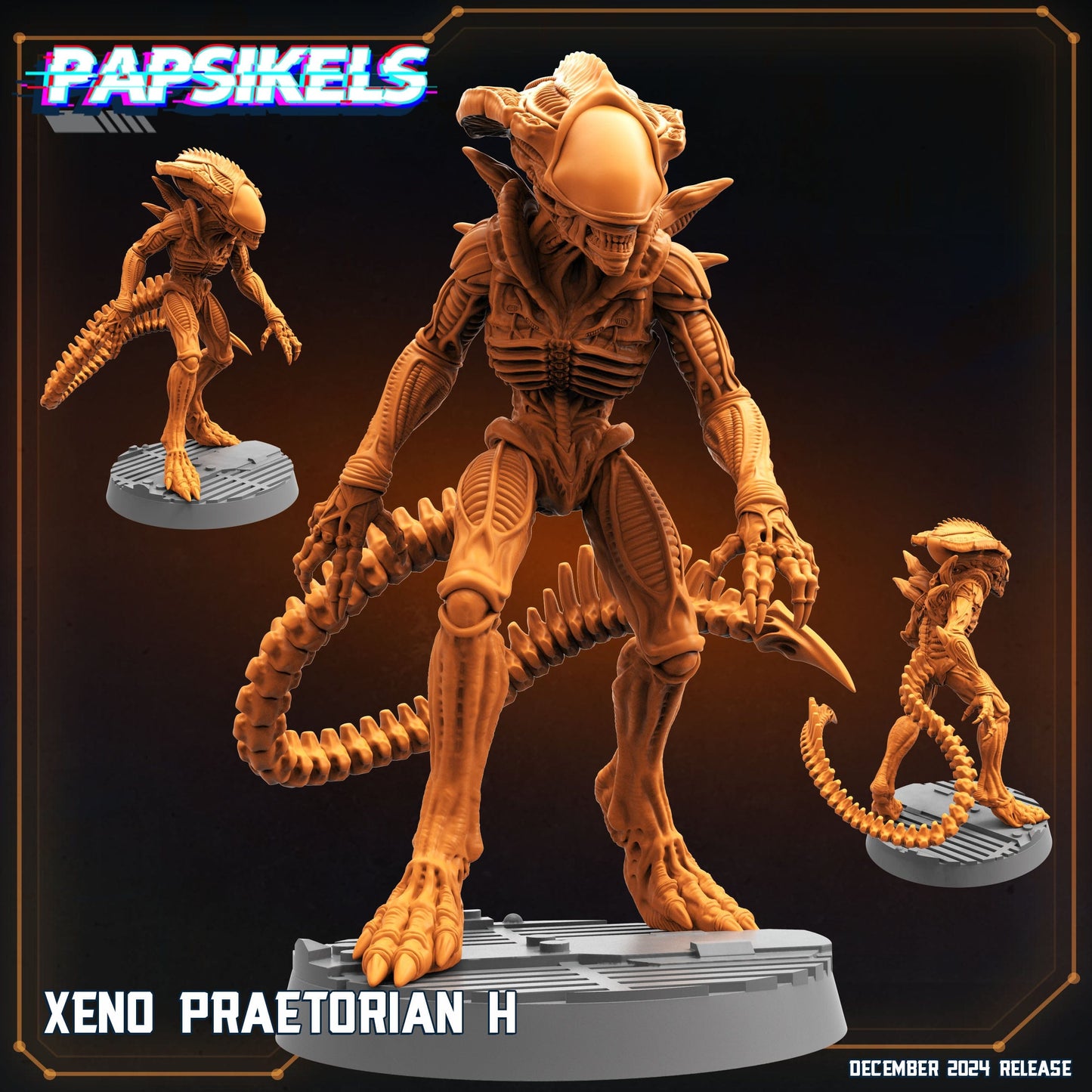 3D Printed Papsikels Xeno Praetorian Dec. 2024 SciFi 28mm 32mm