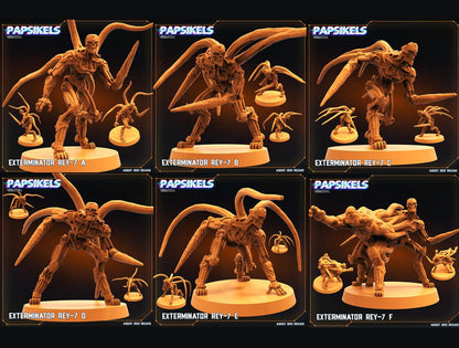 3D Printed Papsikels Xenowars Genesis Exterminator Ret 7 Set 28mm 32mm