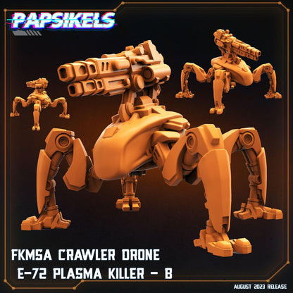 3D Printed Papsikels Xenowars Genesis Fkmsa Crawler Drone E 72 Plasma Killer Set 28mm 32mm