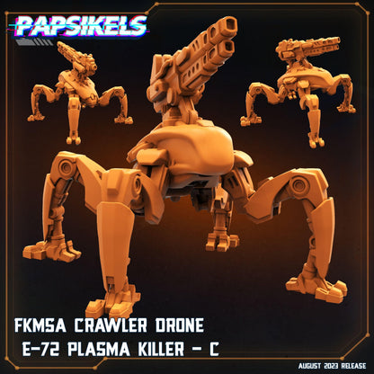 3D Printed Papsikels Xenowars Genesis Fkmsa Crawler Drone E 72 Plasma Killer Set 28mm 32mm