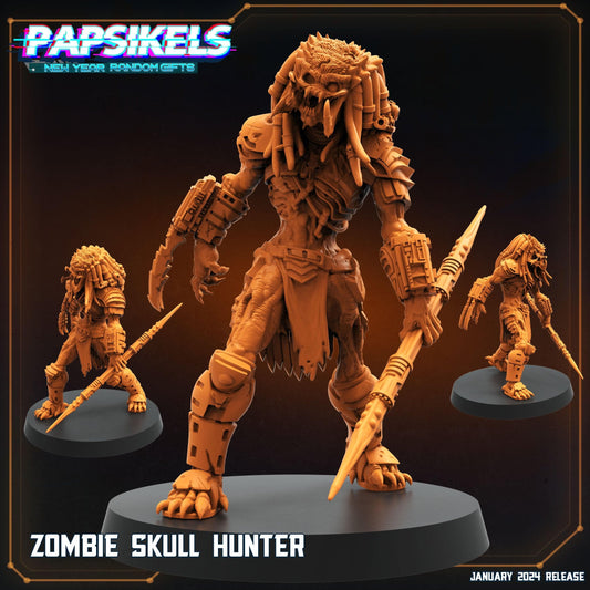 3D Printed Papsikels Zombie Skull Hunter 28mm 32mm
