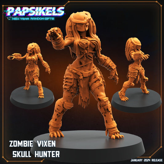 3D Printed Papsikels Zombie Vixen Skull Hunter 28mm 32mm