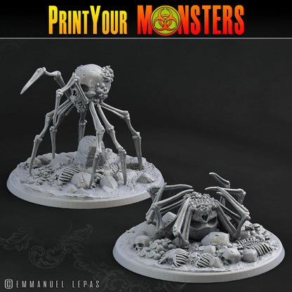 3D Printed Print Your Monsters 2 Bones Spiders Land of Bones Set 28mm - 32mm D&D Wargaming