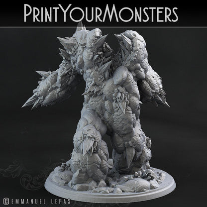 3D Printed Print Your Monsters Amethyst Golem - Total Golems 28mm - 32mm D&D Wargaming