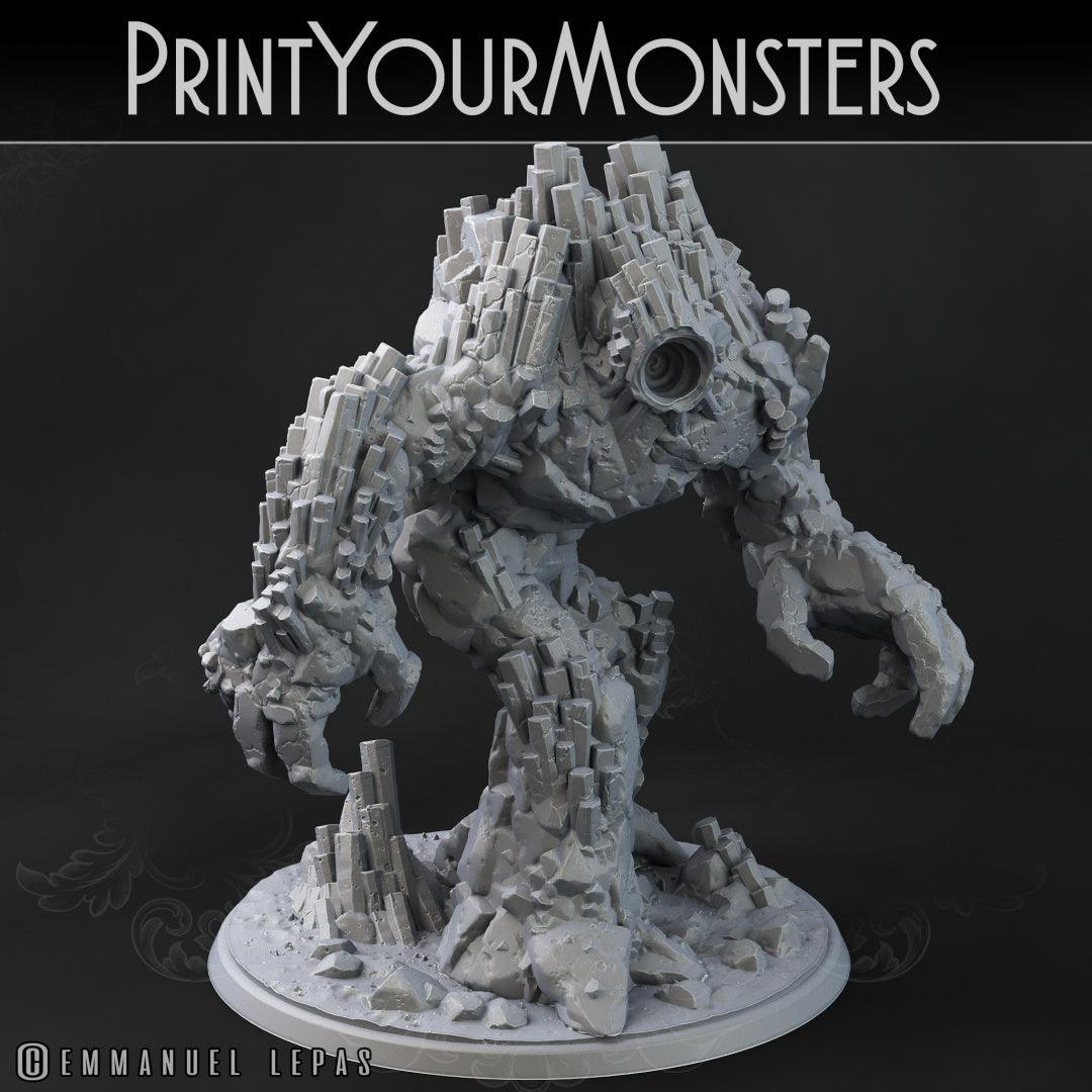 3D Printed Print Your Monsters Basalt Earth Elemental Set 28mm - 32mm D&D Wargaming