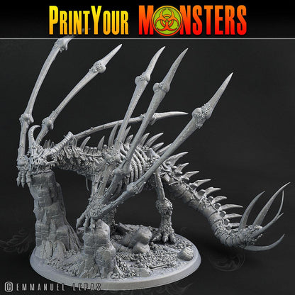 3D Printed Print Your Monsters Bones Dragon Land of Bones Set 28mm - 32mm D&D Wargaming